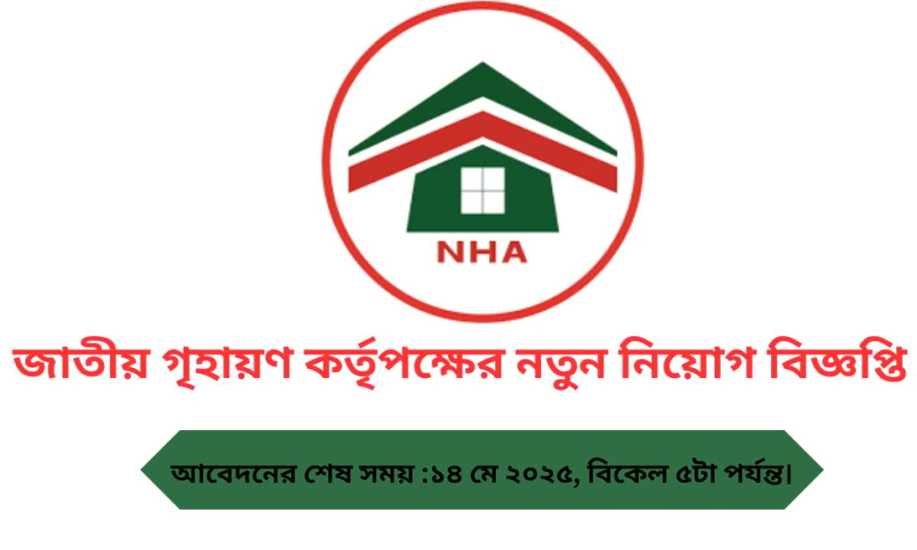 জাতীয় গৃহায়ণ কর্তৃপক্ষের নতুন নিয়োগ বিজ্ঞপ্তি