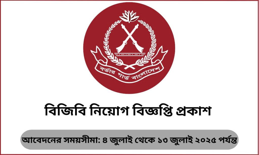 বিজিবি নিয়োগ ২০২৫ পদ তালিকা