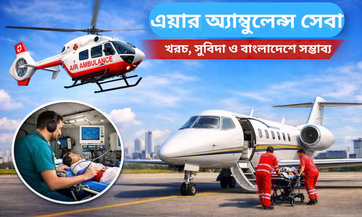 এয়ার অ্যাম্বুলেন্স সেবা বাংলাদেশ | জরুরি রোগী পরিবহন