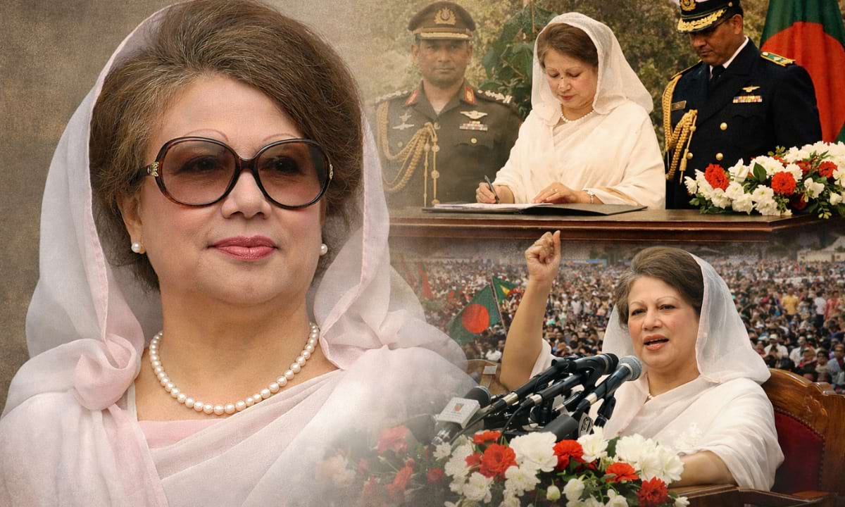 বেগম খালেদা জিয়ার রাজনৈতিক ইতিহাস ও বাংলাদেশের প্রধানমন্ত্রী হিসেবে তাঁর নেতৃত্বের ছবি