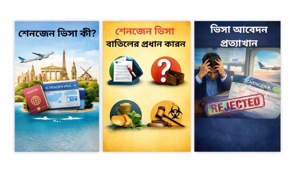 শেনজেন ভিসা বাতিলের কারণ ও করণীয়