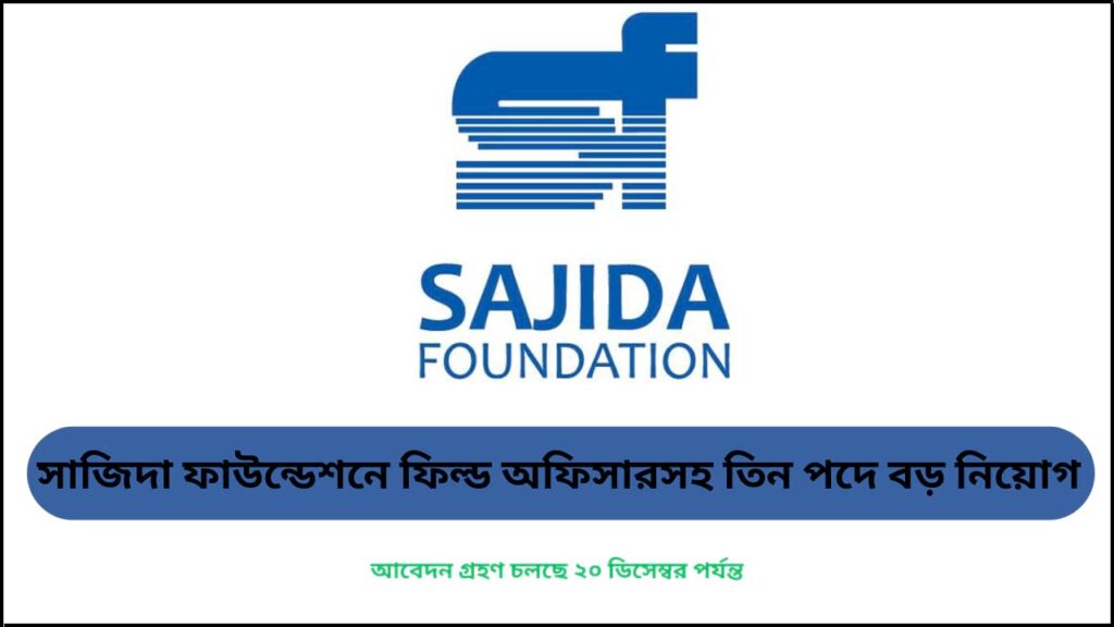 Sajida Foundation Field Officer Job 2025 – NGO Job Circular with Salary, Eligibility and Application Deadline