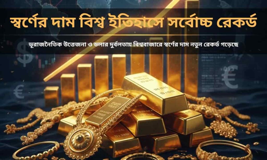 আন্তর্জাতিক বাজারে স্বর্ণের দাম বিশ্ব ইতিহাসের সর্বোচ্চ পর্যায়ে পৌঁছেছে